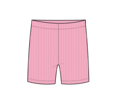 Strawberry Milkshake Wide Needle Rib Shorts CLEARANCE