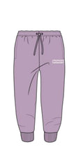 Load image into Gallery viewer, Purple Pansy Tech Sweat Trackies