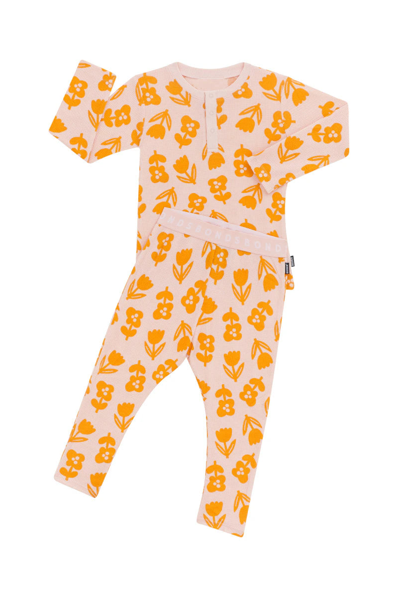 Topsy Turvy Tulip Long Sleeve Waffle PJ Set
