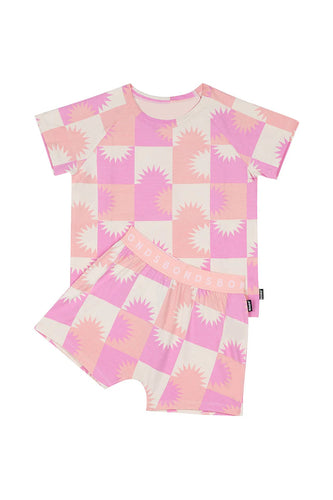 Sundance Pink Short Sleeve PJ Set