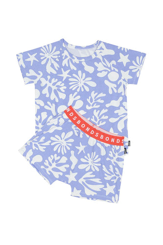 Floral Coral Short Sleeve PJ Set