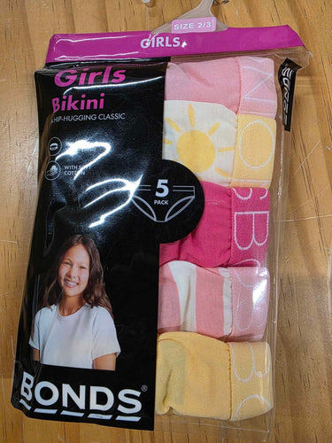 Seasonal Basic 5 Pack Girls Briefs