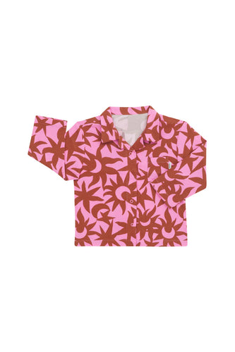 Sun Flannelette Long Sleeve PJ Top CLEARANCE