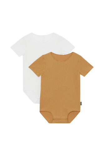 Sweet Caramel Eyelet Short Sleeve Wondercool Set CLEARANCE