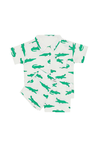 Croc Stomp Woven Short Sleeve PJ Set CLEARANCE
