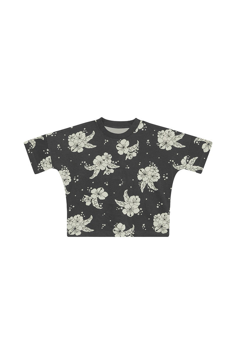 Drop Shoulder Tee Starlit Hibiscus CLEARANCE