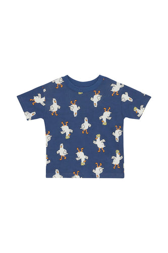 Navy Guss the Seagull Short Sleeve Crew Tee CLEARANCE