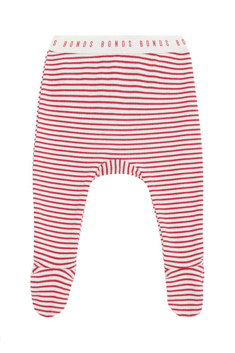 Newbies Stripe Parisian Ribbed Footed Pant