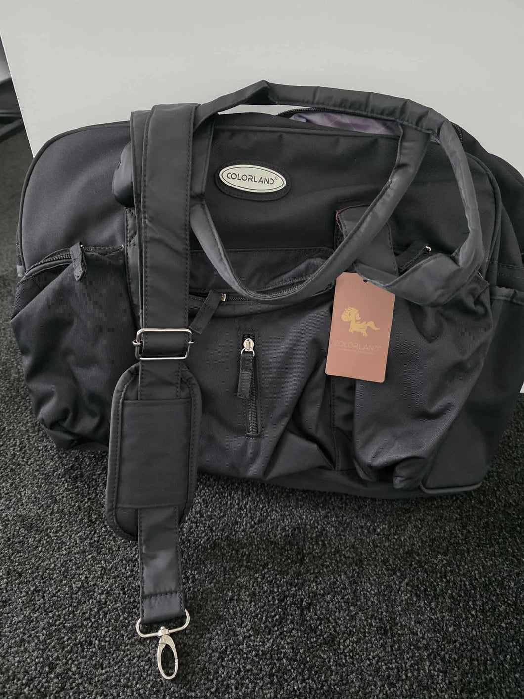 Colourland Duffle Tote Nappy Bag Black