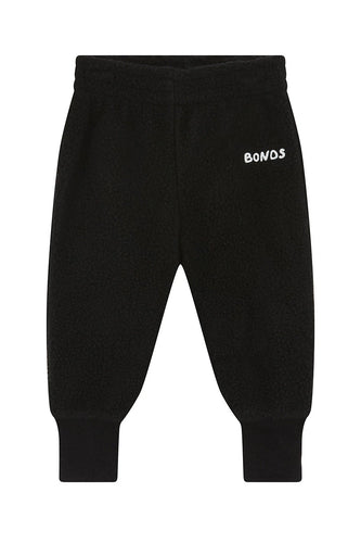 Black Teddy Fleece Trackies CLEARANCE