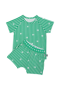 Wrapping Paper Stripe Short Sleeve PJ Set Preorder (2weeks)