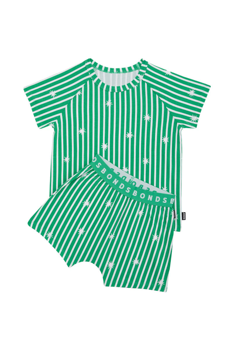 Wrapping Paper Stripe Short Sleeve PJ Set Preorder (2weeks)