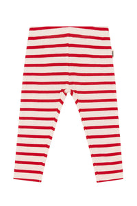 Parisian Red Wide Needle Rib Leggings