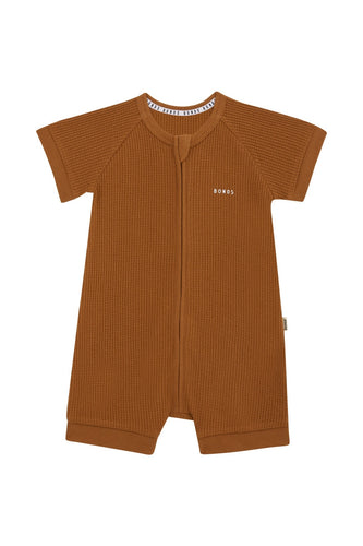 Pine Cone Waffle Romper CLEARANCE