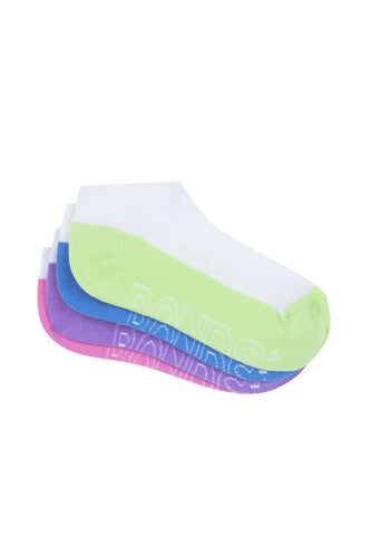 Logo Lightweight Low Cut Crew Kids Socks 4 Pack