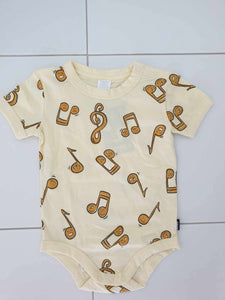 Roomies Short Sleeve Bodysuit Sweet Tunes CLEARANCE