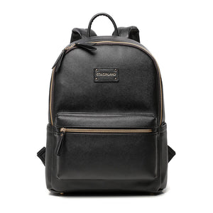 Vegan Leather Black Colorland Nappy Bag Backpack