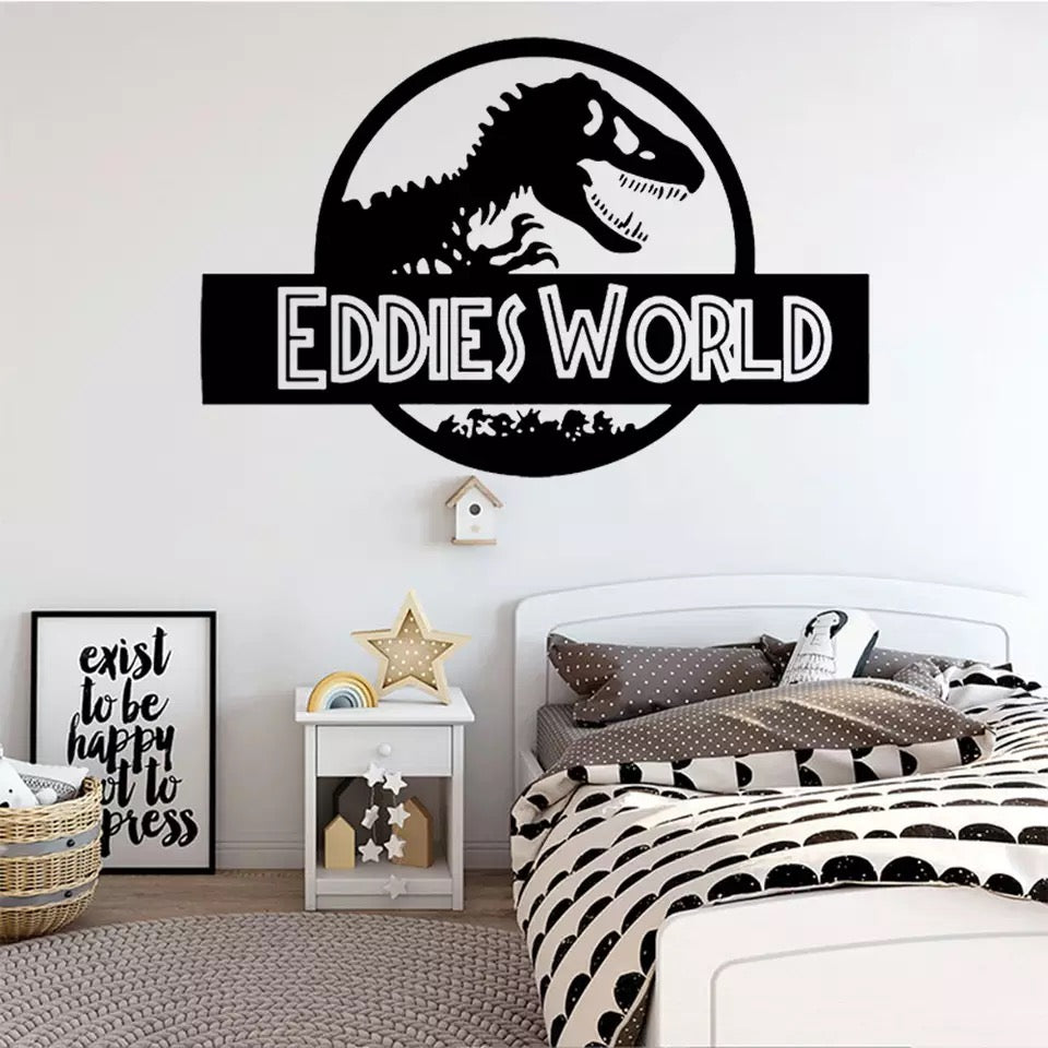 Jurassic Park Custom Name Decal
