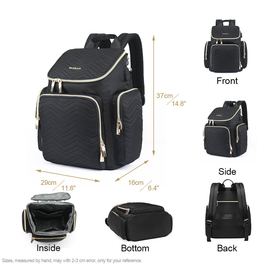 Colorland Nappy Bag Backpack Black – Brighter Babes
