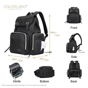 Backpack Nappy Bag Black