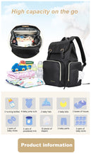 Load image into Gallery viewer, Backpack Nappy Bag Black