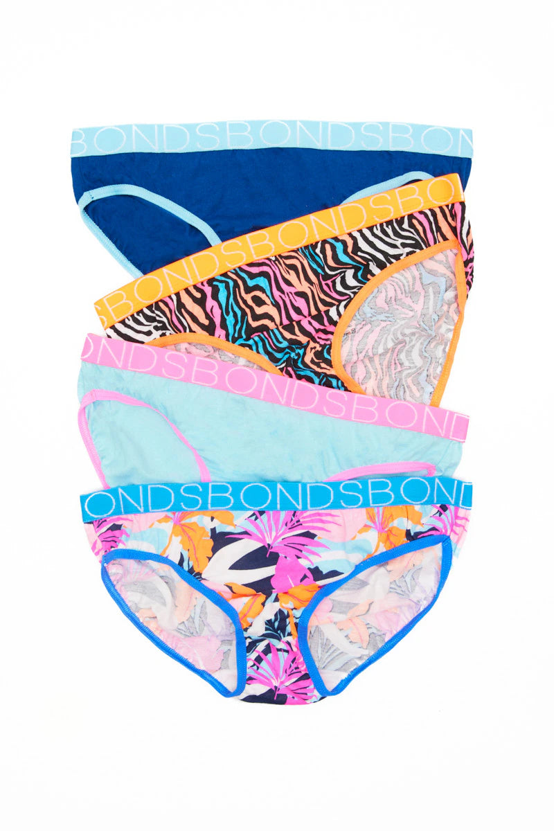 Seasonal Basic 4 Pack Girls Briefs