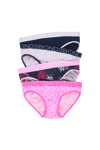Seasonal Basic 4 Pack Girls Briefs