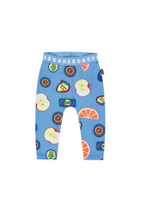 Fruit Sticker Blue Leggings CLEARANCE