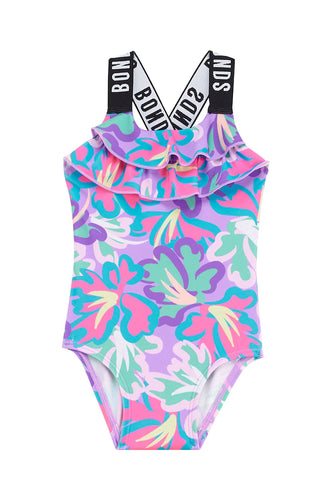 Tropical Beauty Swim Frill Swimsuit
