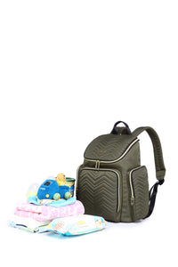 Backpack Nappy Bag Green CLEARANCE