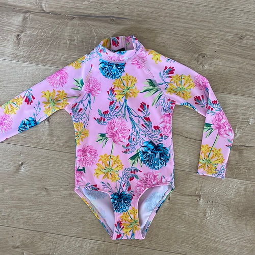 Floral Rash Swimsuit Kids Sizes 3-7 CLEARANCE
