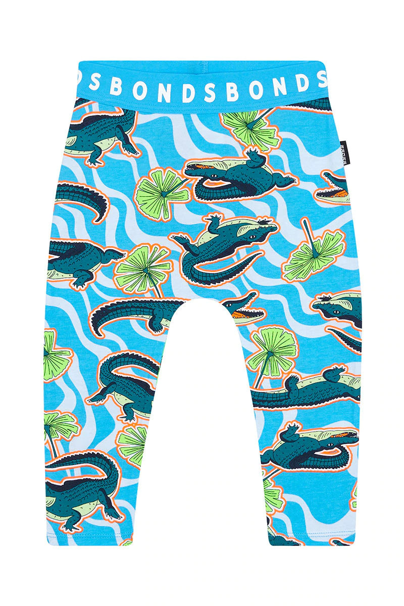 Croc Attack Blue Leggings CLEARANCE