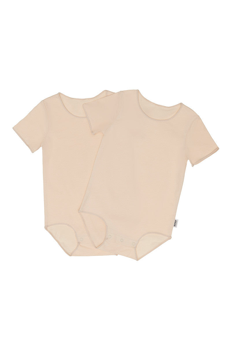 Organic Wonderbodies 2 Pack Short Sleeve Set Macadamia CLEARANCE