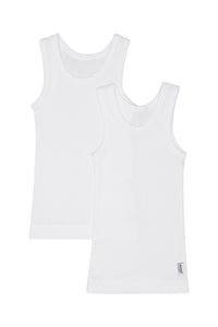 Organic Chesty Tank 2 Pack Set White CLEARANCE