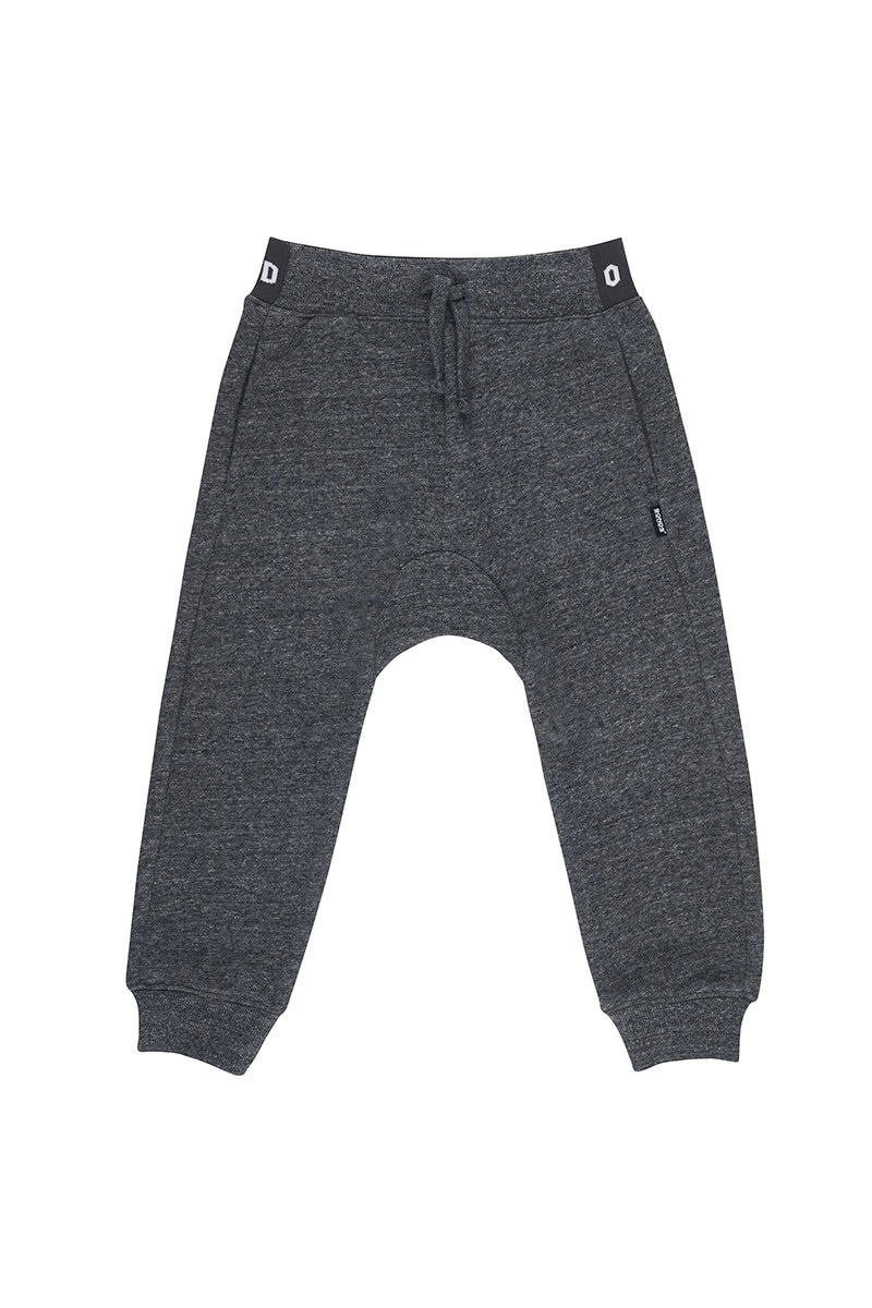 Grey Black Fleece Trackies